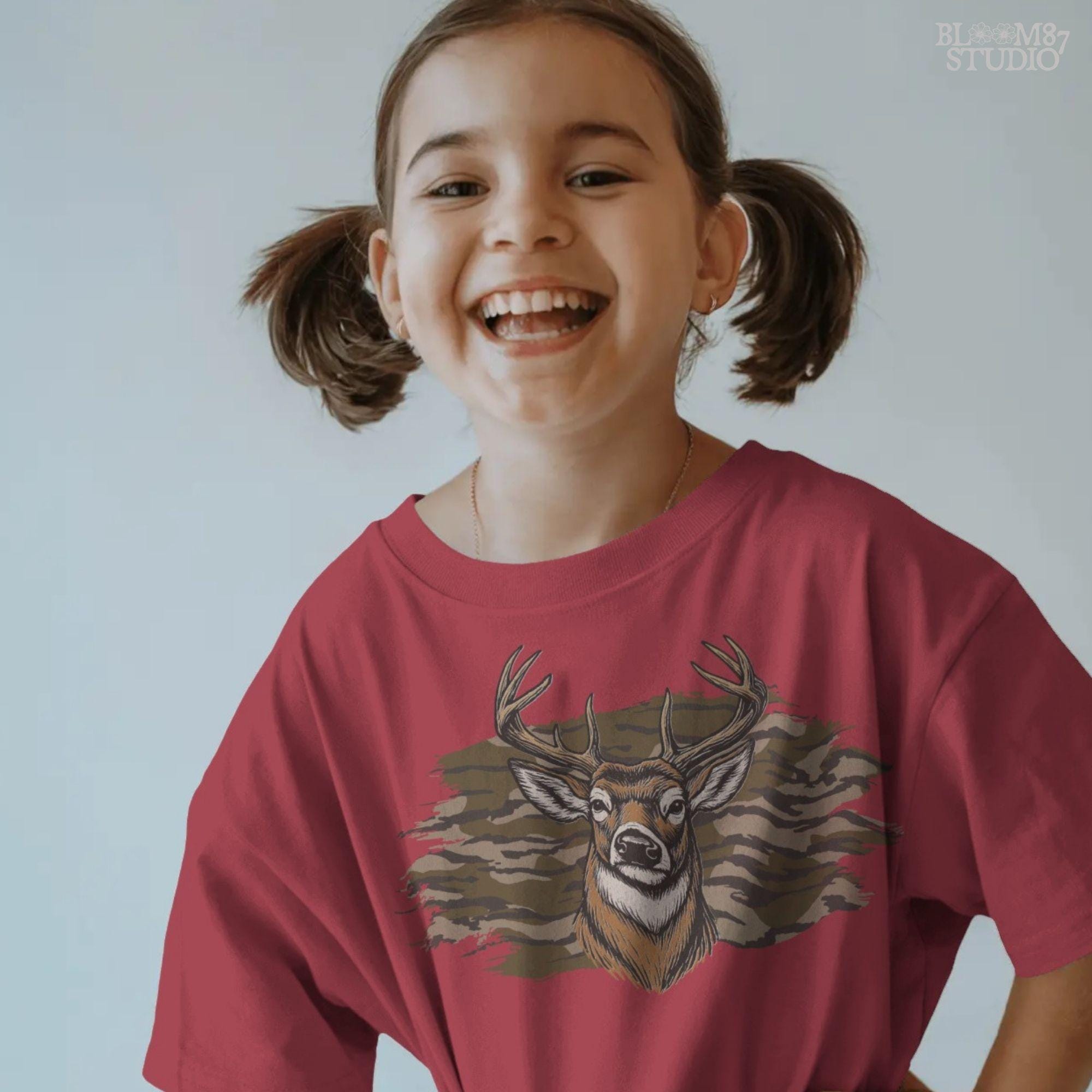 Solid version:
“Deer head with antlers in front of camouflage background – PNG for hunting sublimation, rustic lodge art, and fall crafts”

Distressed version:
“Vintage distressed PNG of deer head with antlers over camo background – rustic hunting design for shirts, mugs, and lodge décor”