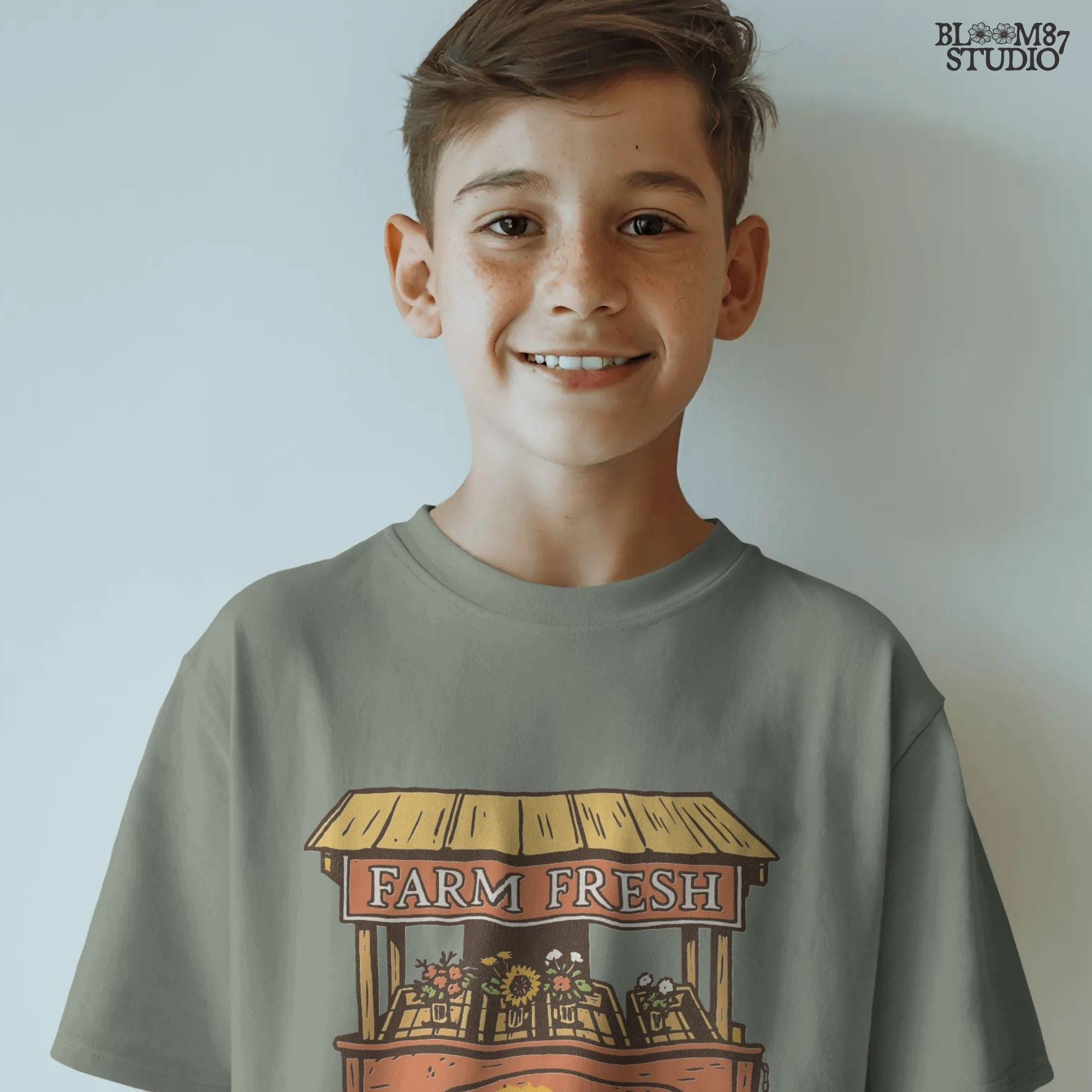 Autumn farmhouse PNG clipart of rustic cart labeled Farm Fresh with seasonal flowers. Sublimation-ready design ideal for rustic fall mugs, farmhouse shirts, cozy autumn signs, tote bags, and Thanksgiving craft projects.