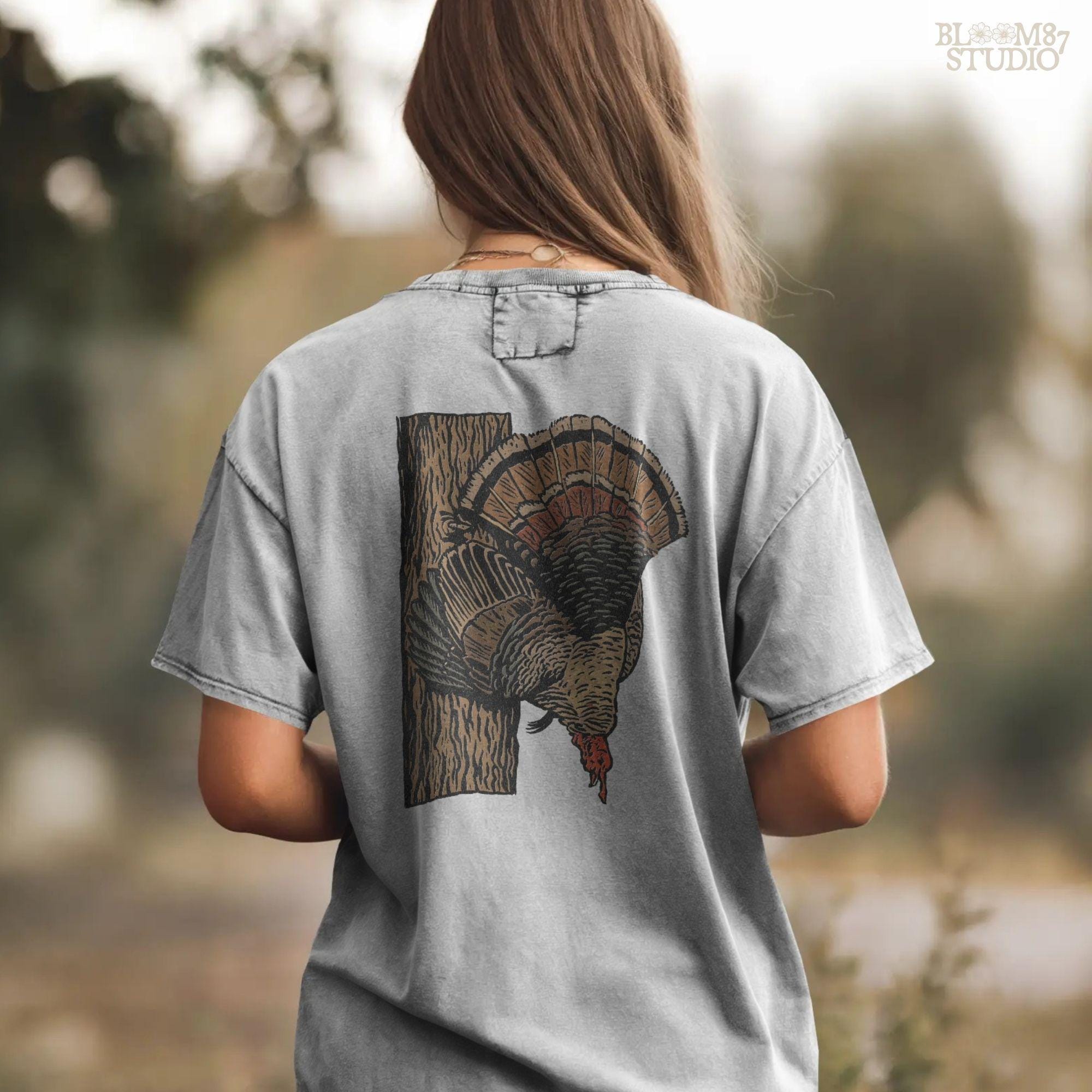 Turkey hunting sublimation clipart with rustic outdoor feel, great for shirts, mugs, tumblers, lodge wall art, farmhouse Thanksgiving crafts, and wildlife prints.