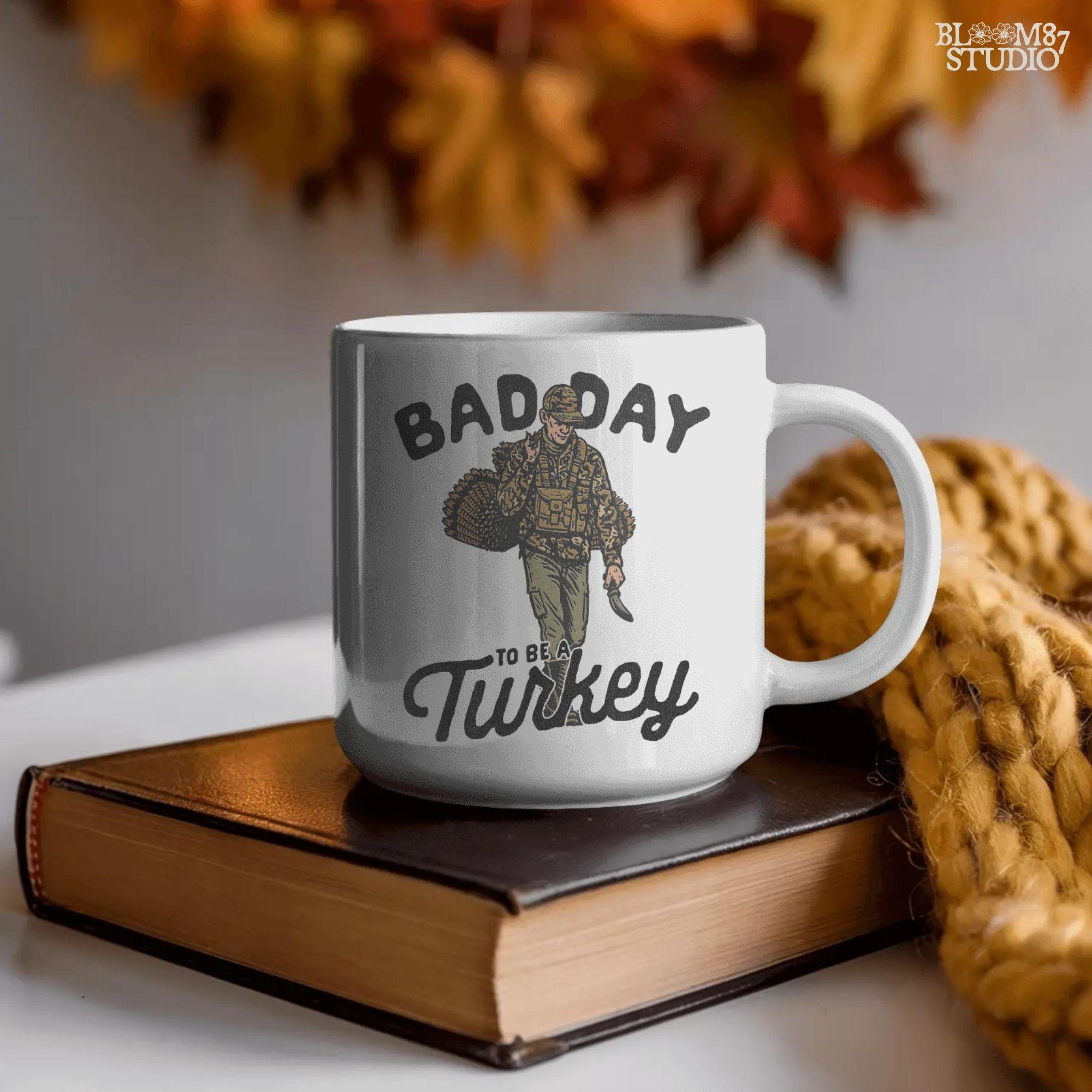 High-resolution turkey hunting PNG with a humorous “Bad Day To Be A Turkey” slogan. Perfect for creating hunting season shirts, mugs, or Thanksgiving gifts. Works with sublimation projects for hunters and outdoor enthusiasts.